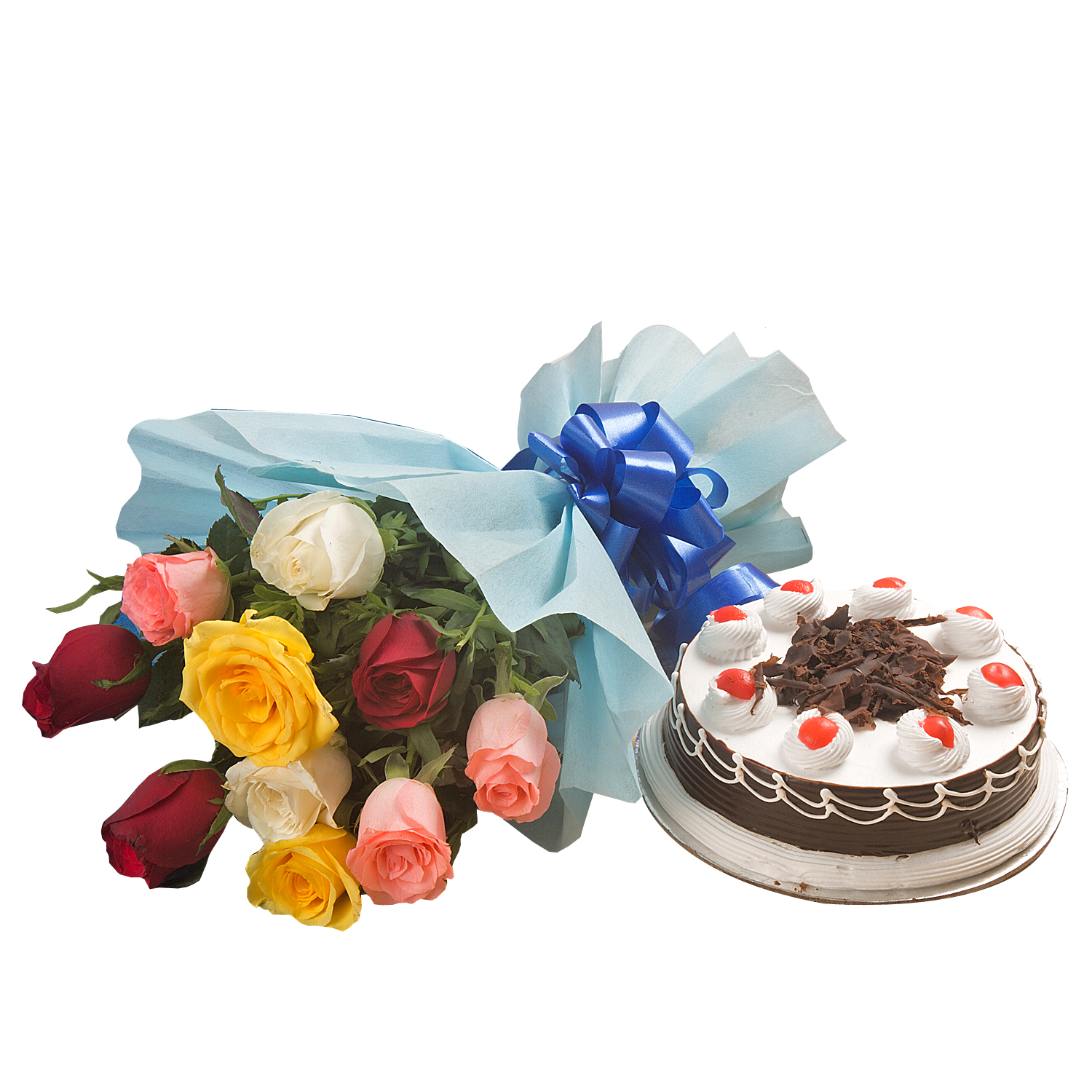 Roses and Black Forest Cake
