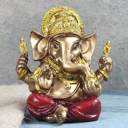 Red N Golden Ganesha