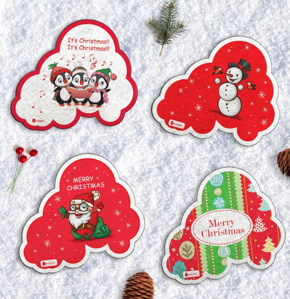 Santa Claus And Snowman Fridge Magnets