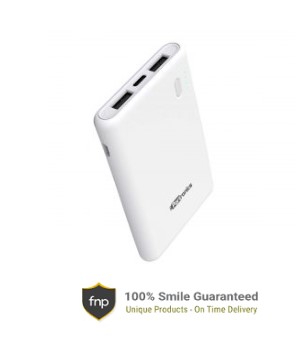 PORTRONICS INDO 5X 5,000 MAH POWER BANK WITH LED INDICATOR POWER BANK (WHITE)