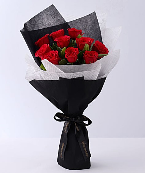 Premium Red Roses Double Wrapped Bouquet