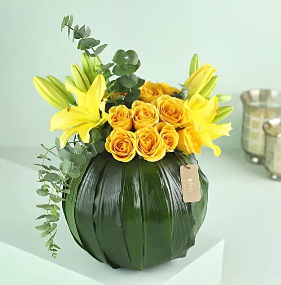 Sunlight In A Pot Floral Arrangement