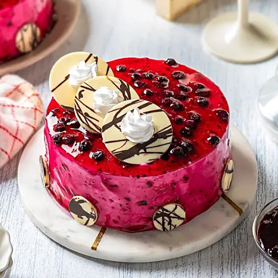 Blueberry Glaze Cake Half Kg